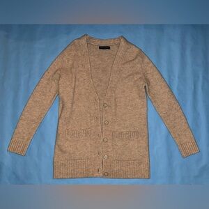 Banana Republic Cardigan Sweater Womens Size S Merino Wool Blend Camel